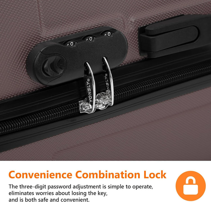 Gepäck Suitcase Reisekoffer, Trolley Rollkoffer Handgepäck, Hartschalenreisekoffer mit 360° Lenkroll