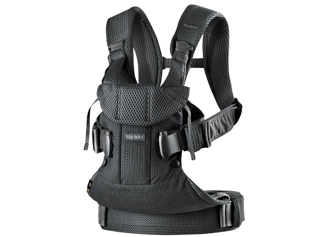 BabyBjörn Babytrage One Air, 3D-Netzstoff, Schwarz 3D-Netzstoff Schwarz, 3D-Netzstoff Schwarz