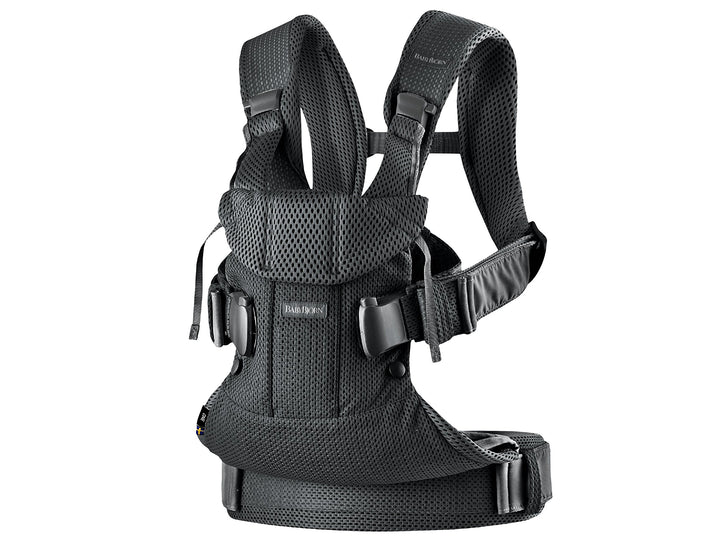 BabyBjörn Babytrage One Air, 3D-Netzstoff, Schwarz 3D-Netzstoff Schwarz, 3D-Netzstoff Schwarz
