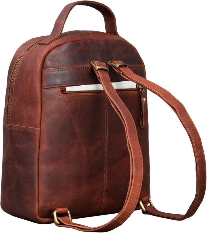 STILORD 'Kayla' Damen Rucksack Leder Elegant klein - Lederrucksack Rucksackhandtasche Vintage Daypac