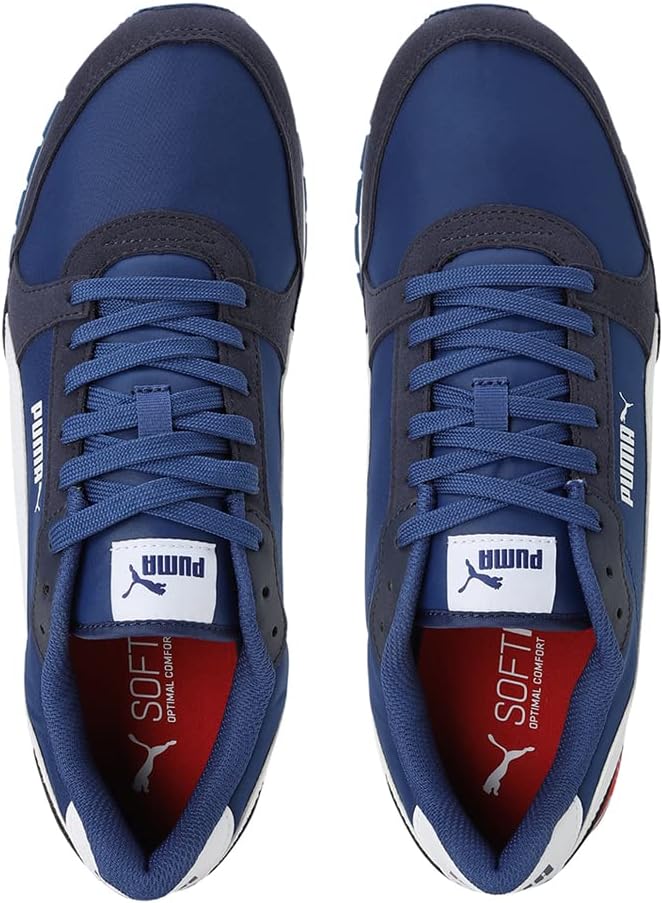 PUMA Unisex St Runner V3 Nl Sneaker 42 EU Blazing Blue White Peacoat, 42 EU Blazing Blue White Peaco