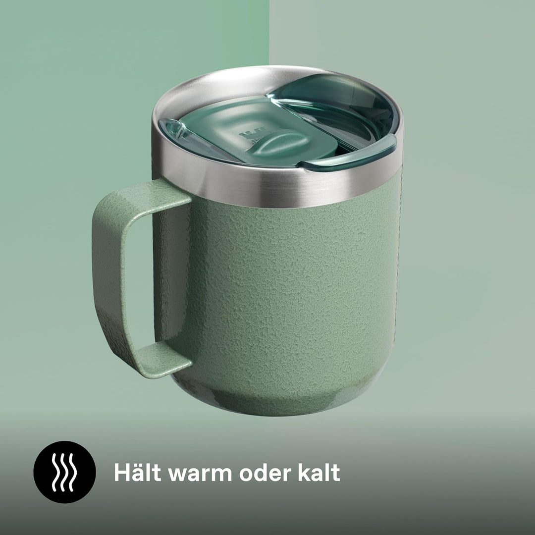 STANLEY 1913 Classic Legendary Camp Mug 0.35L - Hammertone Green | Hält 1,5 Std. heiss - 3 Std. kalt