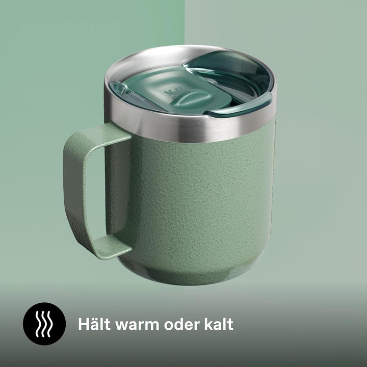 STANLEY 1913 Classic Legendary Camp Mug 0.35L - Hammertone Green | Hält 1,5 Std. heiss - 3 Std. kalt