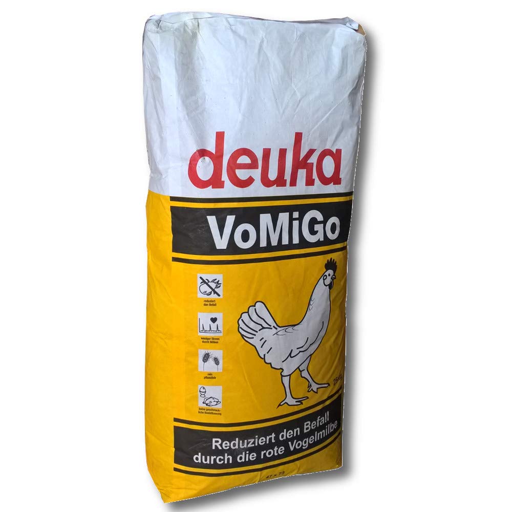 deuka VoMiGo LAF 25 kg | Legehennen-Alleinfutter Mehl | Bekämpfung der Roten Vogelmilbe | Alleinfutt