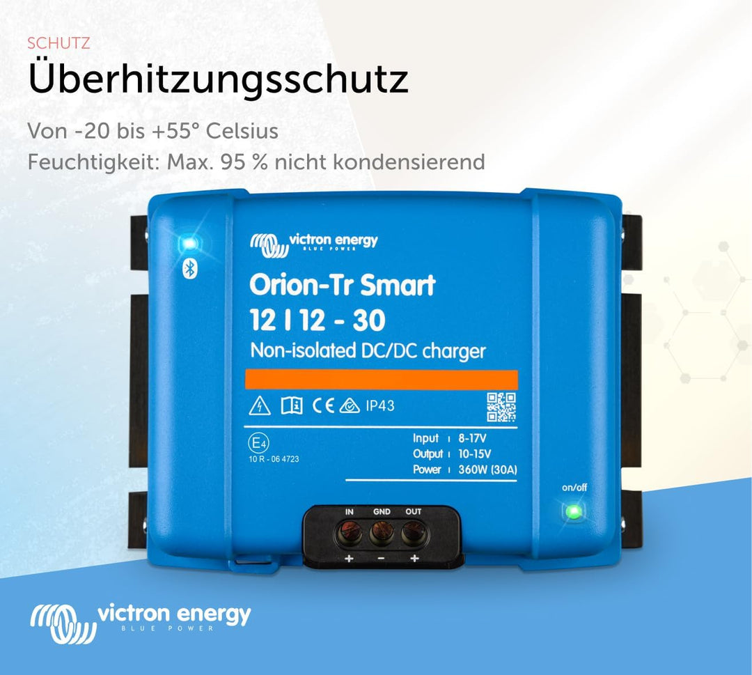 Victron Energy Orion-Tr Smart 12/12-Volt 30 Amp 360-Watt DC-DC Ladebooster, Nicht isoliert