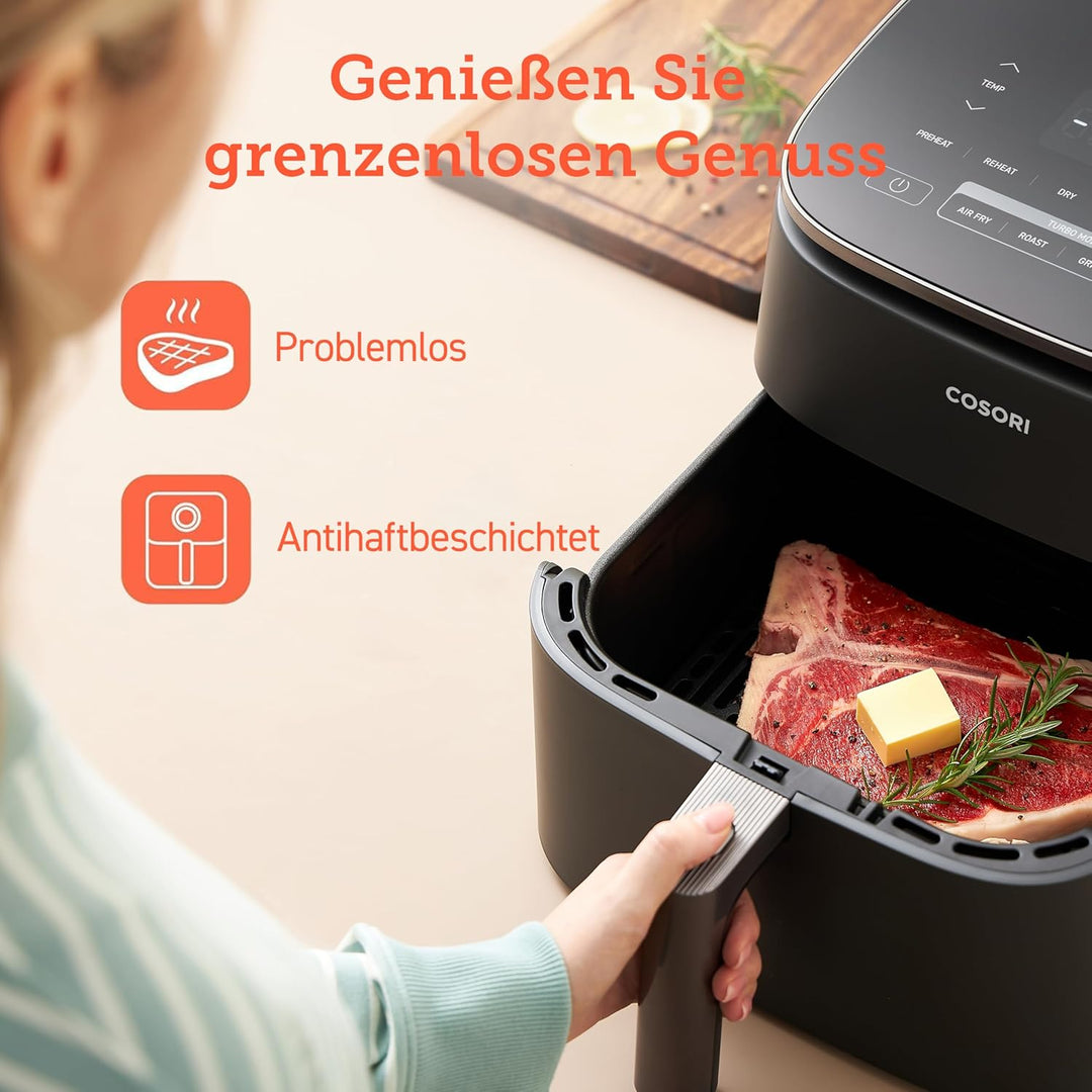 COSORI Air Fryer Turbo Blaze 6L Originalkorb, Keramikbeschichtung ohne PFAS, Ersatz-Zubehör für die