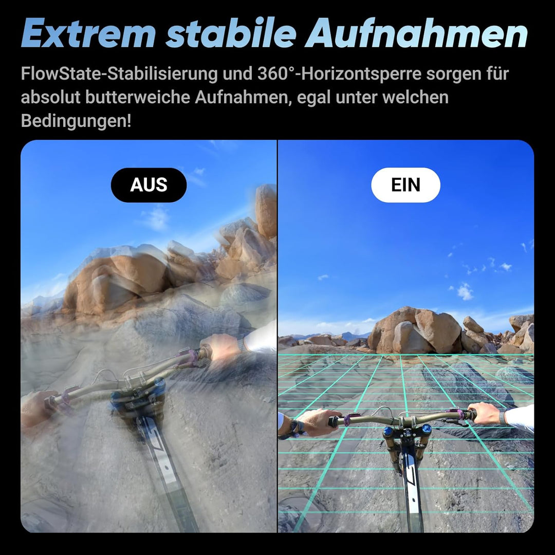 Insta360 X4 – wasserdichte 8K 360°-Action-Cam, 4K Weitwinkelvideos, Unsichtbarer Selfie-Stick Effekt