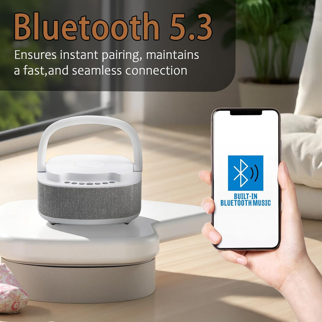 DaMohony Radiowecker Digital mit Wireless Charger, multifunktional Nachttisch Wecker mit LED Nachtti