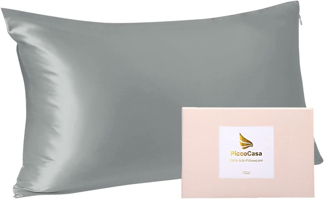 PiccoCasa Seide Kissenbezug 40x80 Kissenbezug aus 100% Seide 22 Momme kopfkissenbezug Haare und Haut