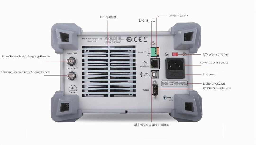 RIGOL Programmierbar Elektronische Last DL3021A,Elektronische DC Last,150V/40A,200W,30KHz,Auflösung