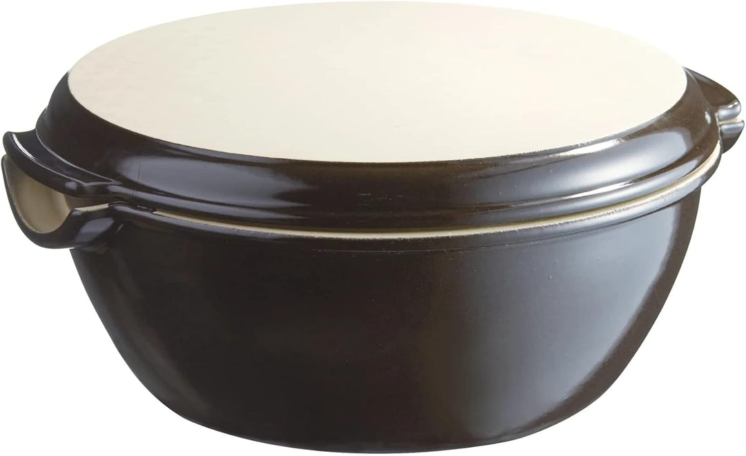 Emile Henry EH795507 Moderne Brotglocke, Keramik, anthrazit 12.8 x 11.6 x 5.5in Anthrazit, 12.8 x 11