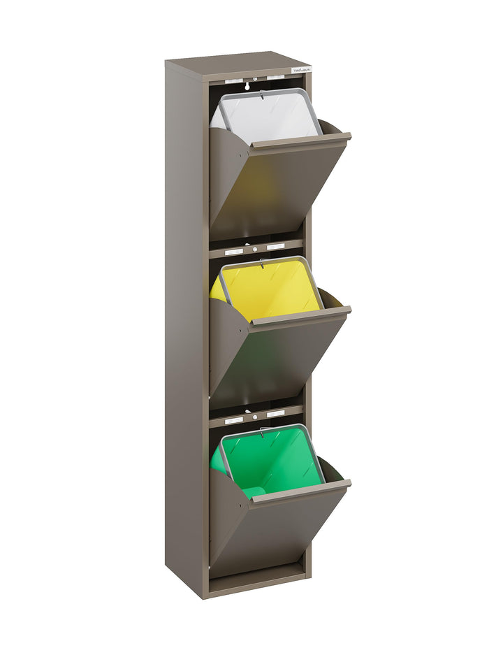 VEEHAUS Küche Mülleimer Für Den Vielseitigen Einsatz Mit Klappen Aus Edelstahl Stilvoller Abfalleime