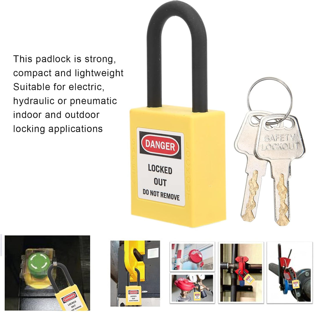 Lockout-Tagout-Schlösser 10 Sätze Lockout-Schloss 2 Schlüssel Pro Vorhängeschloss Staubdichtes Nylon