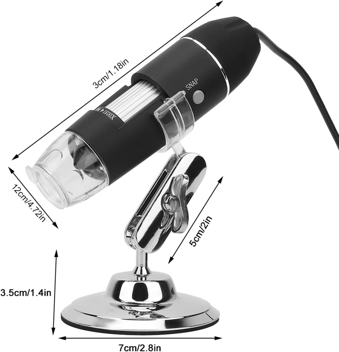 Elektronenmikroskop, digitale Mikroskopkamera, 30 W 1600X USB 5 V DC, LED-Mikroskop, HD-Handmikrosko