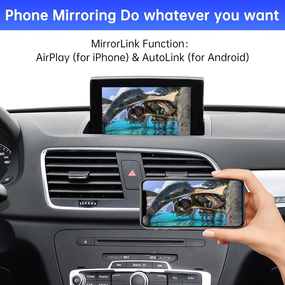 Road Top CarPlay Wireless Modul für Audi Q3 2014-2018 Jahr mit MMI 3G | HN+ Auto Software Version, C