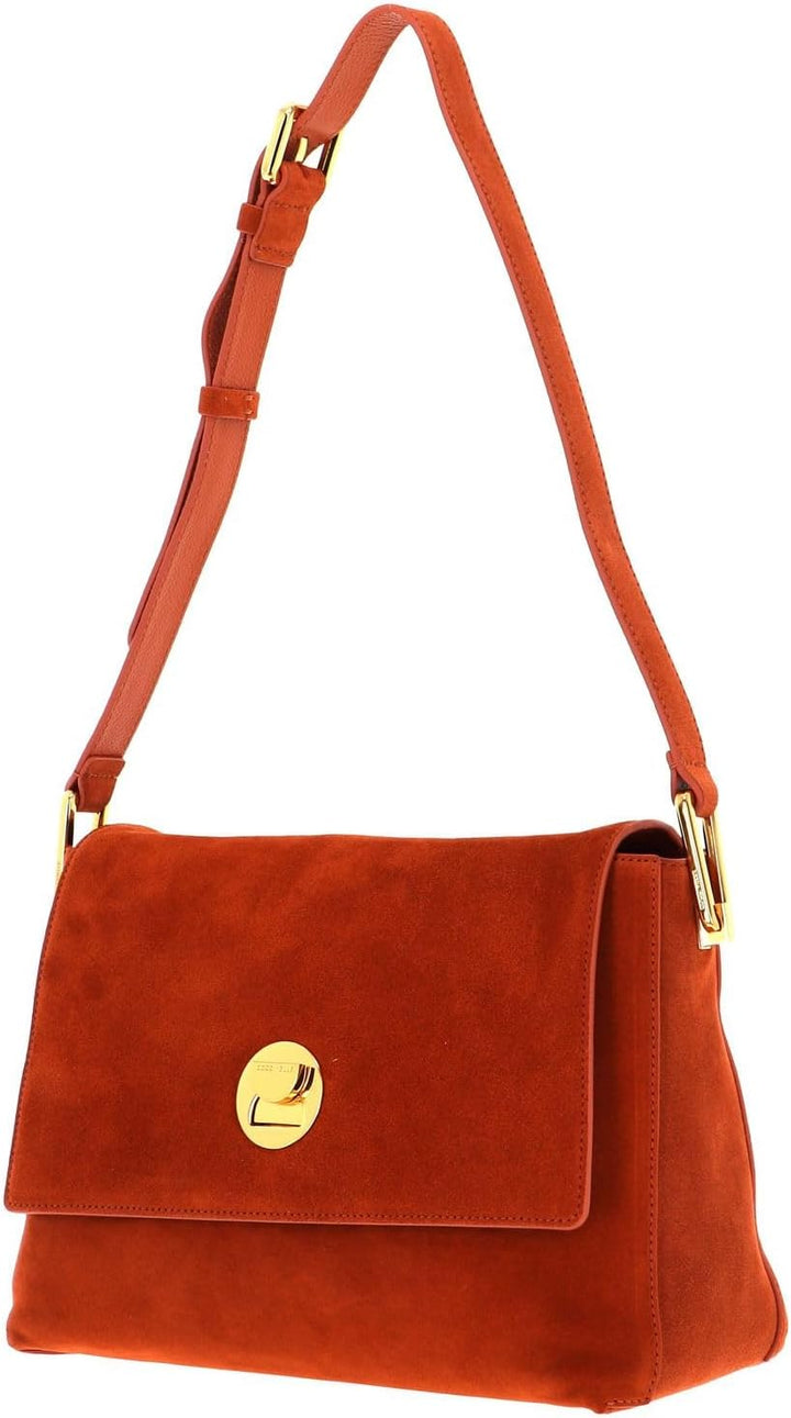 Coccinelle Liya Suede Handbag Chestnut/Chestnut