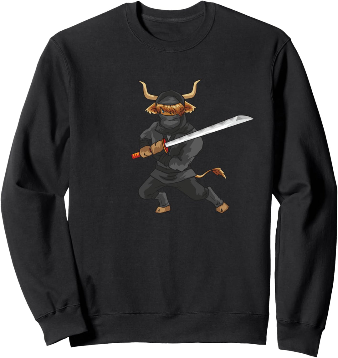 Schottisches Hochlandrind Highland Cattle Rind Ninja Kuh Cow Sweatshirt