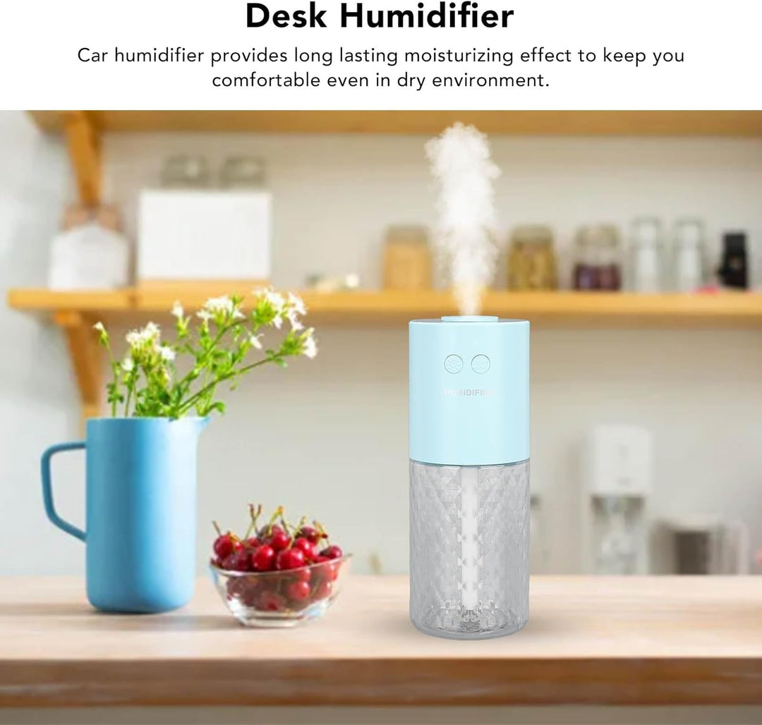 Tragbarer Mini-Luftbefeuchter, Extrem Leise 200 Ml Schreibtisch Tragbarer Auto-Luftbefeuchter Kleine