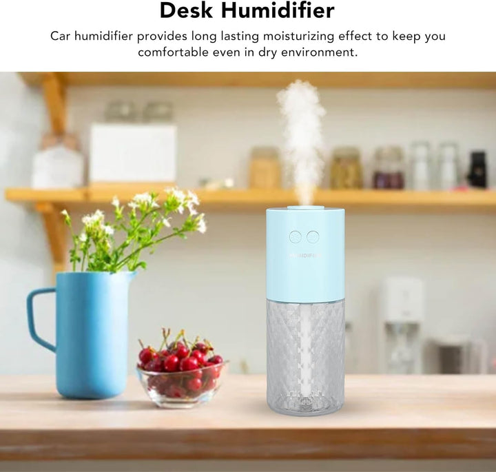 Tragbarer Mini-Luftbefeuchter, Extrem Leise 200 Ml Schreibtisch Tragbarer Auto-Luftbefeuchter Kleine