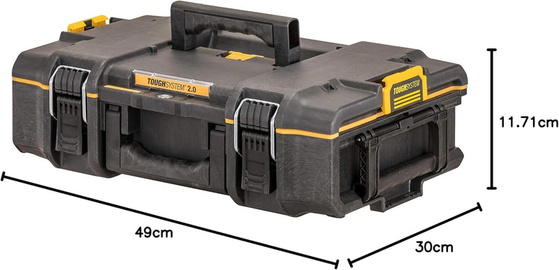 Dewalt Toughsystem 2.0 Box DS165 DWST83293-1 (kleine Werkzeugbox für allgemeinen Einsatz, IP65-staub