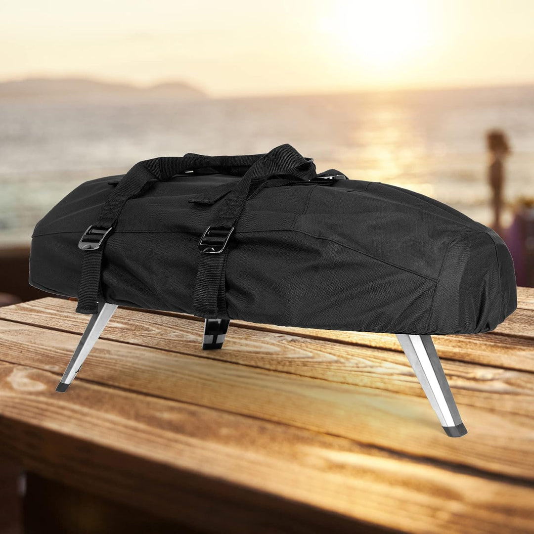 Onlyfire Pizzaofen Abdeckung für Ooni Fyra 12, Wasserdicht, 600D Polyester Oxford, mit Tragegurt,Piz