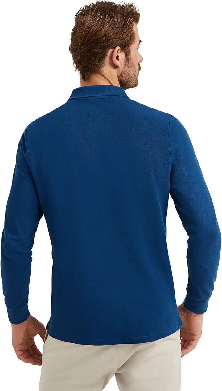 Polo Club Herren Poloshirt Kurzarm Regular Fit Baumwolle Männer Polohemd Longsleeve S Indigo Blau, S