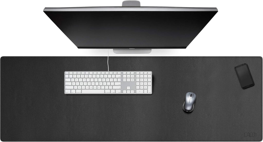 Cacoy PU-Leder Schreibtischunterlage, 120x40cm Gross Gaming Mauspad, wasserdichte Multifunktions Bür
