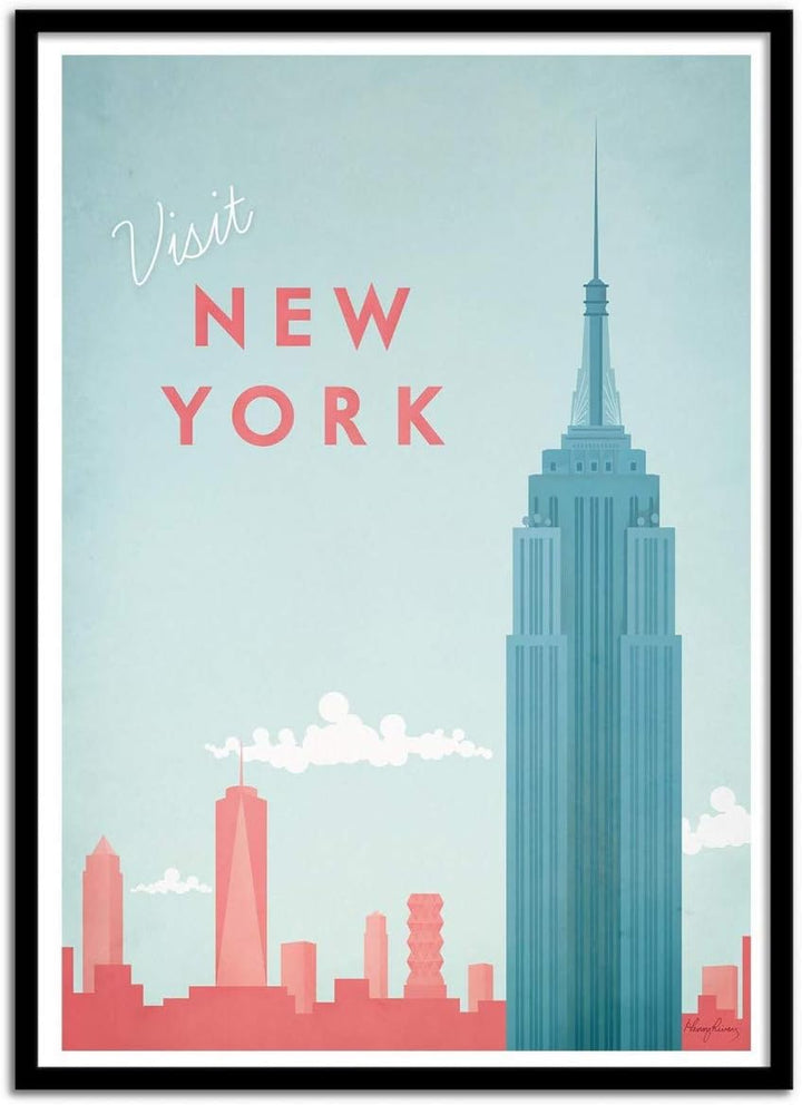 Wall Editions Art-Poster - Visit New York - Henry Rivers