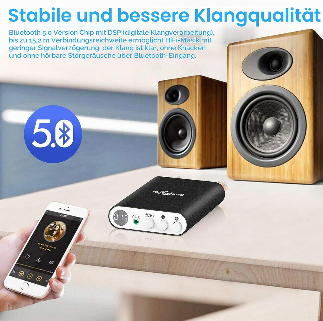 Mini Bluetooth 5.0 DSP Digital Amplifier Stereo Integrierter Leistungsverstärker 200W Verstärker(Nob