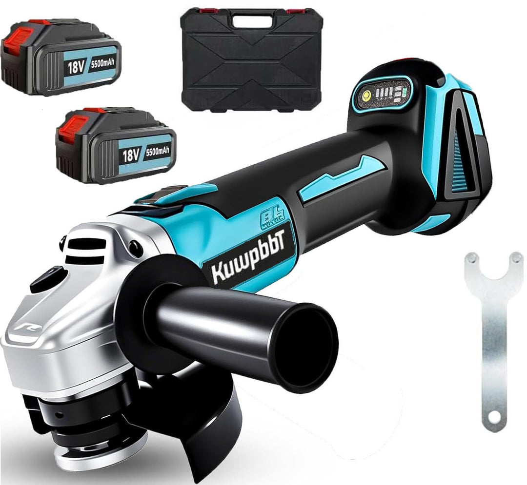 Akku Winkelschleifer，Ersatz für Makita Akku 18V, mit 2× 5.5Ah Akkus &amp; Ladegerät, Kabellos Neues Upgr