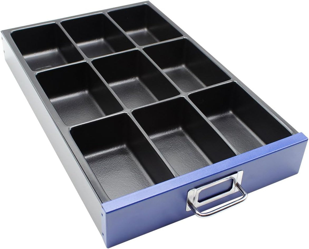 BISLEY Multidrawer Schubladeneinsatz 9 Fächer für A4 Schubladen H 102, 87, 51 mm, Metall, 800 Kunsts