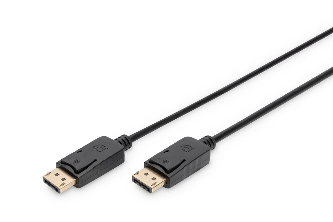DIGITUS DisplayPort Anschlusskabel, DP St/St, 15.0m, m/interlock, Full HD 1080p - Schwarz Polybag 15