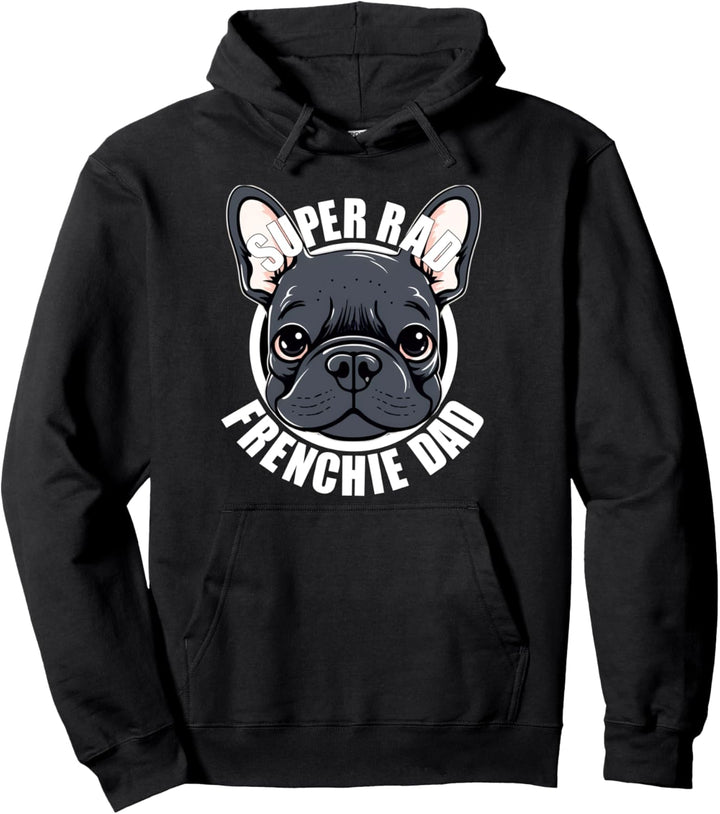 Französische Bulldogge Papa Lustiger Vatertag Frenchie Hund Papa Herren Pullover Hoodie