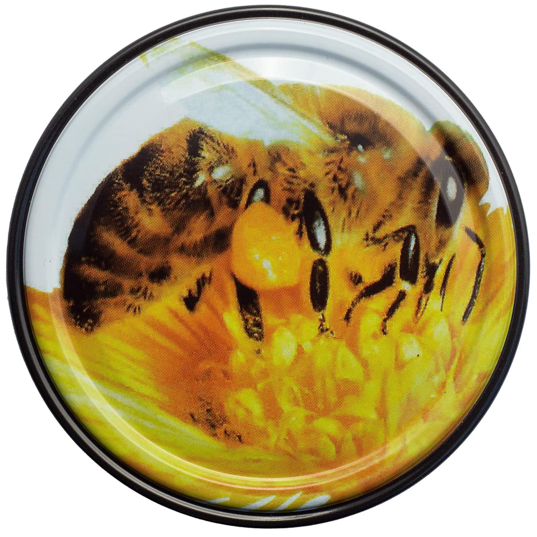 Twist-Off-Honiggläser (36 Stk) mit Metalldeckel (500g) (Deckel: Biene) 500g Deckel: Biene 36, 500g D