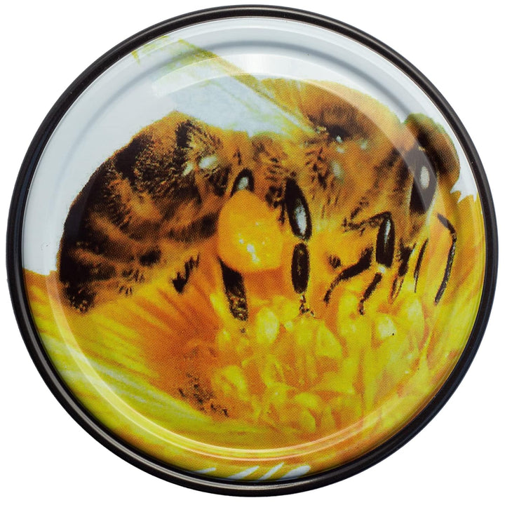Twist-Off-Honiggläser (36 Stk) mit Metalldeckel (500g) (Deckel: Biene) 500g Deckel: Biene 36, 500g D