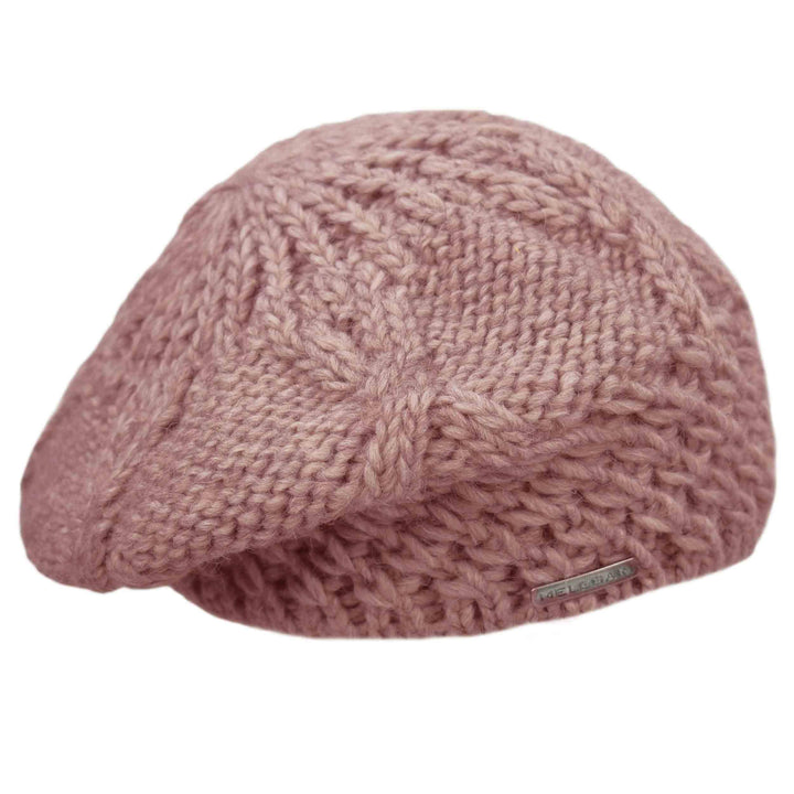 Melegari Strickmütze | Pragelierte Baskenmütze | Mütze aus Wolle und Alpaka | Made in Italy | Herren