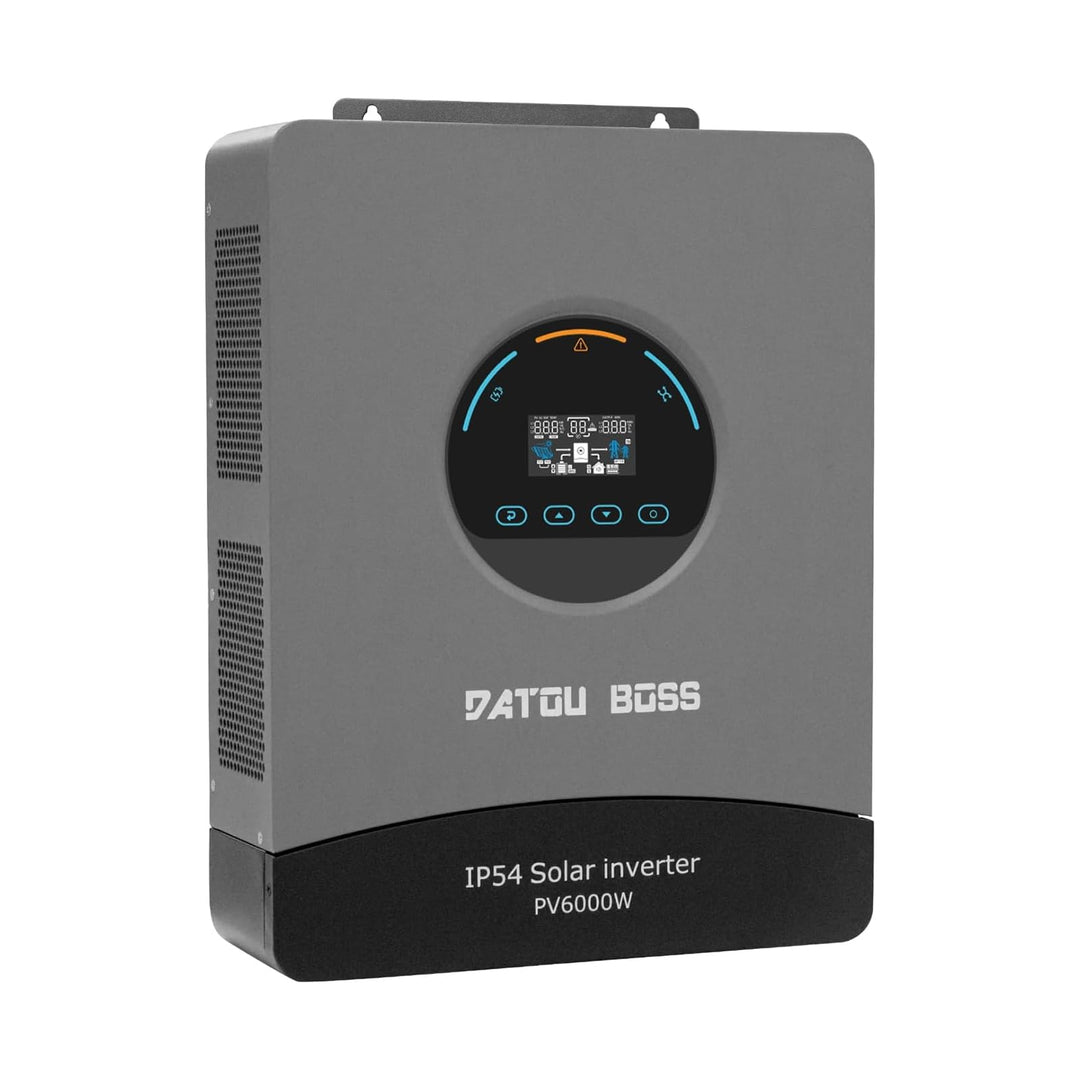 DATOUBOSS 6000W Hybrid Solar Wechselrichter 48V, Reiner Sinus, PV-Array bis 8000W, integrierter 120A