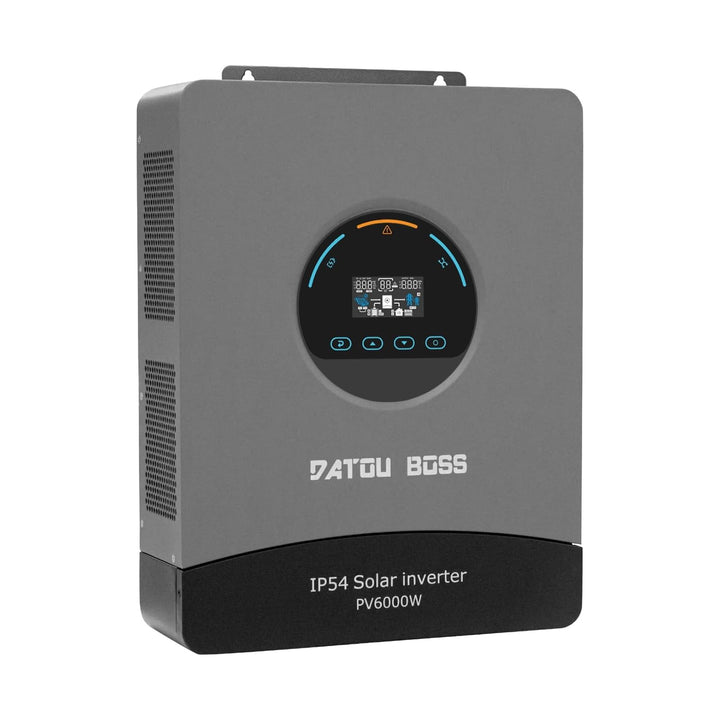 DATOUBOSS 6000W Hybrid Solar Wechselrichter 48V, Reiner Sinus, PV-Array bis 8000W, integrierter 120A