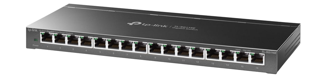 TP-Link TL-SG116E 16-Ports Gigabit Easy Smart Managed Netzwerk Switch(Gigabit-RJ45-Ports, Metallgehä