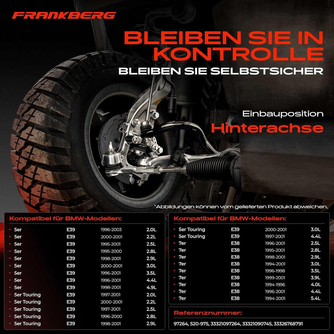 2x Querlenker Traggelänk Hinten Links Oben Rechts für 5er E39 520 523 525 528 530 535 540 M5 E38 725