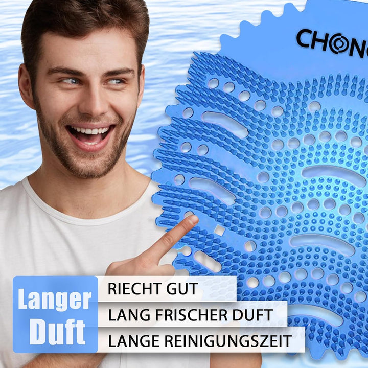 12 Stück Urinalsieb mit Duft, Urinalsieb Spritzschutz Duft Lufterfrischer Einzeln Verpackt für WC Gä
