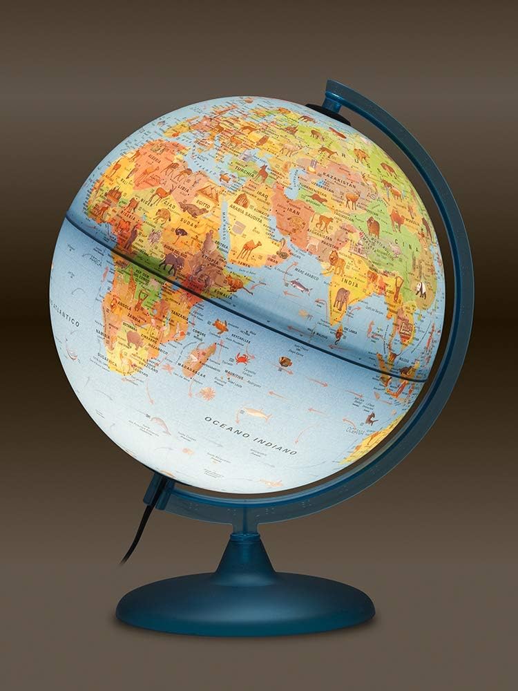 TECNODIDATTICA – Globus 0325sasaitkbbgd6 – Safari mit Buch, 25 cm