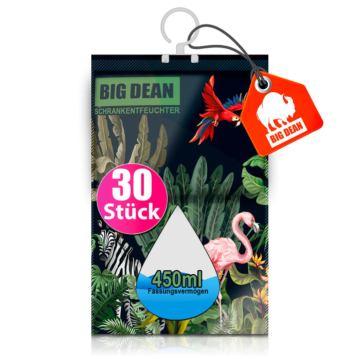 BigDean 30er Pack XL Luftentfeuchter Kleiderschrank - je Beutel bis zu 450ml Entfeuchter Schrank ohn