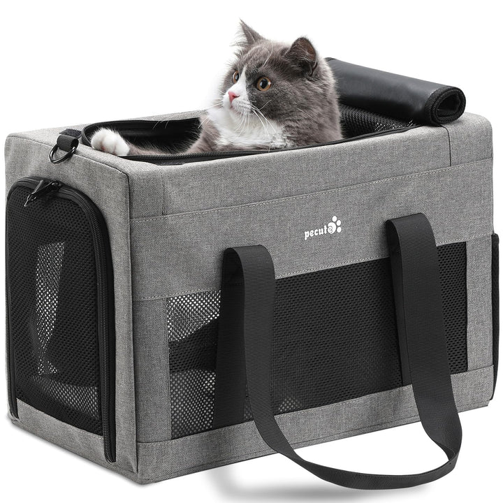 pecute Katzentasche Transporttasche Flugtasche Stabiler Halt Haustier Tragetasche, Transportbox Katz