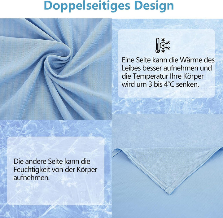 WONGS BEDDING Kühldecke Sommerdecke 2 in 1 doppelseitig mit Japanische Arc-Chill Q-Max 0,43 selbstkü
