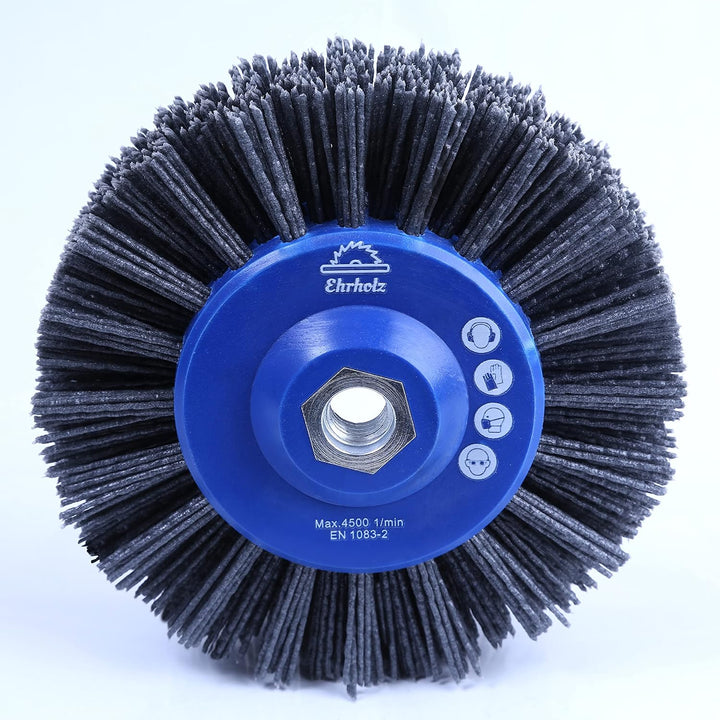 EHRHOLZ® Schleifbürste für Winkelschleifer | 140 mm Durchmesser | Rundbürste | Strukturierbürste | P