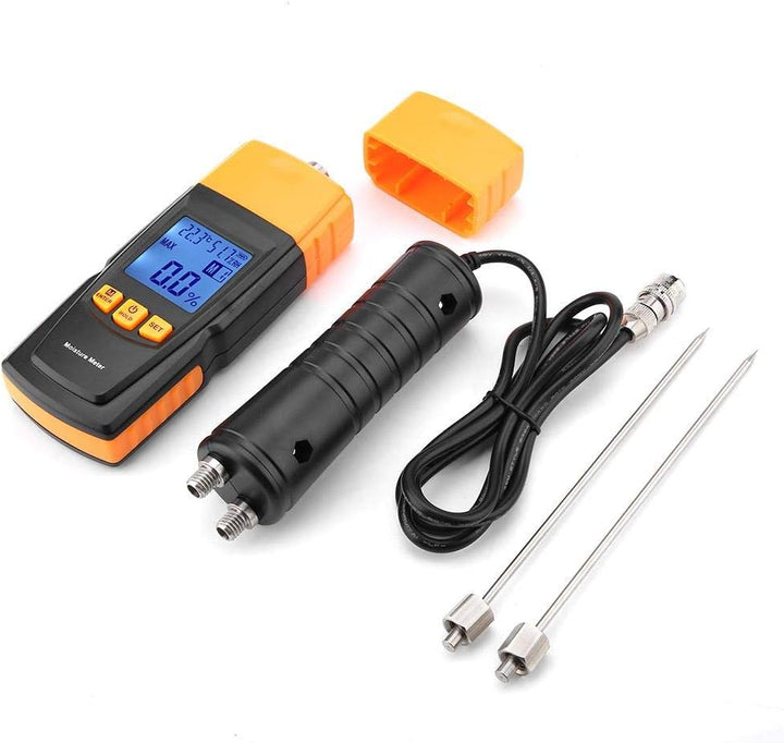 Digitales Holzfeuchtemessgerät mit Langer Sonde, GM620 Handheld Feuchtigkeitsmessgerät Hackschnitzel