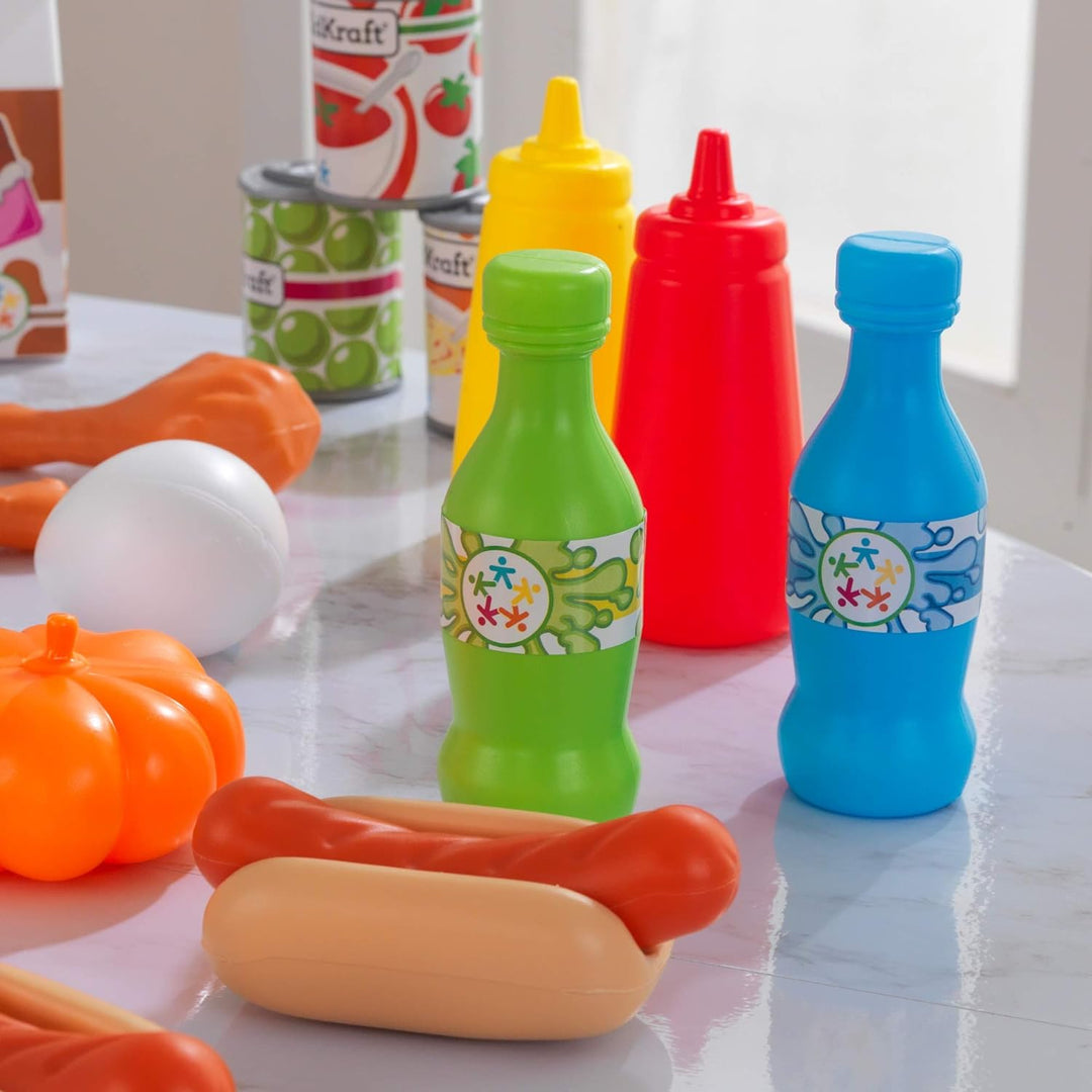 KidKraft Spielzeug-Lebensmittel Deluxe Tasty Treats für Kinderküche, Spielset mit 115 Teile, Spielkü