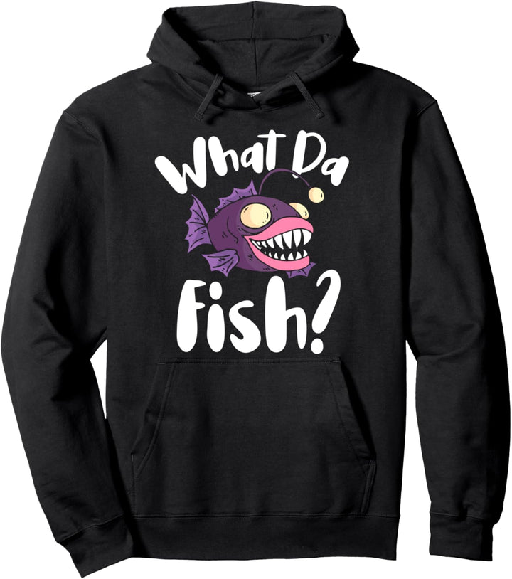 What Da Fish? Angler, Angeln, Vatertag, Kinder, Jungen, Mädchen Pullover Hoodie