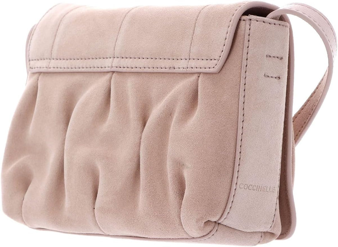 Coccinelle Marquise Goodie Suede Crossbody Bag New Pink